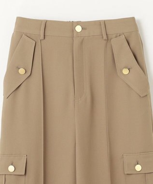 GRACE CONTINENTAL バックサテンカーゴパンツ カーキ