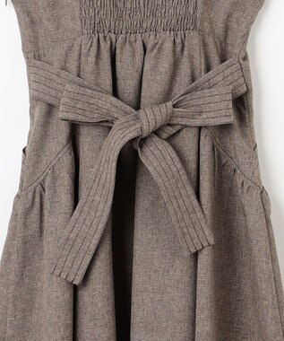 Feroux バッグリボン ジャンパースカート ダークブラウン系