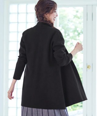 Tiaclasse 【新色追加・洗える】ミラノリブミドル丈カーディガン ブラック