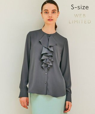 BEIGE， 【WEB限定・S-size】MAKALU / フリルブラウス C.Gray