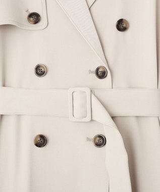 YECCA VECCA 【UVカット/花粉ガード】素材MIXトレンチコート Gray Beige