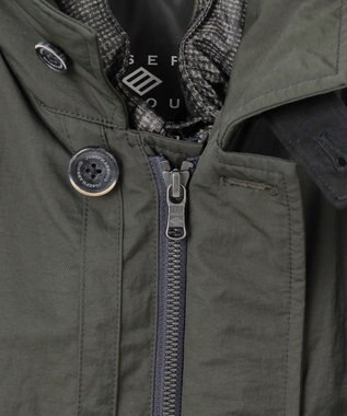 JOSEPH ABBOUD 【3WAY/撥水/INフード/ダウンライナー付】3ハイカウントツイル×パウダータフタ ダウン コート ダークブラウン系