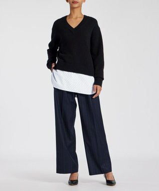 Paul Smith シャツコンビ Vネックニット ブラック