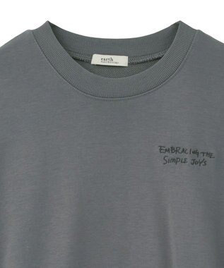 earth music&ecology サイドリブロゴスウェット Gray