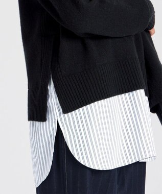 Paul Smith シャツコンビ Vネックニット ブラック