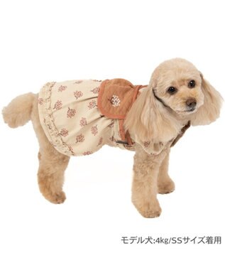 PET PARADISE ペットパラダイス キルトベスト付きワンピース 《ベージュ》 超小型犬 小型犬 オフホワイト