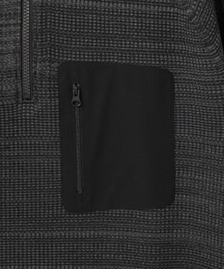 JOSEPH ABBOUD MOUNTAIN 【軽さ/ストレッチ】ホールガーメント3Dニット トスタンドZIPプルオーバー グレー系