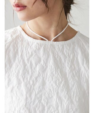 Green Parks AnriettMusee ショート丈ジャガードトップス Off White