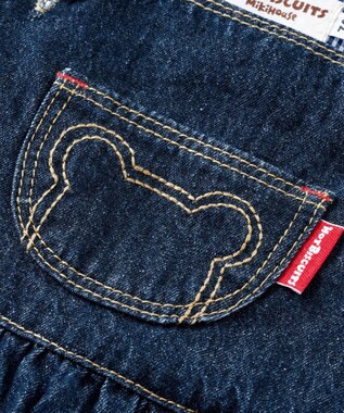 MIKI HOUSE HOT BISCUITS 【70-100cm】 デニムジャンパースカート インディゴブルー