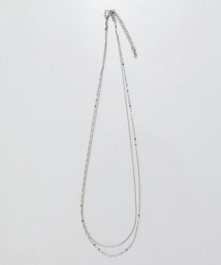 Phoebe <オンワード限定セット>ダブルチェーンネックレス×ツインカレントカフバングル シルバー