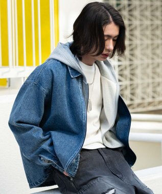 WEGO デニムシャツジャケット デニム中濃加工色