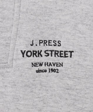 J.PRESS YORK STREET 【UNISEX】スタンド ハーフジップ プルオーバー スウェット ライトグレー系