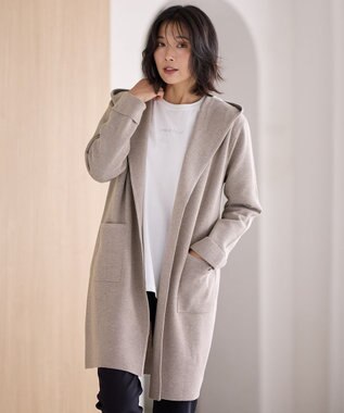 ANY 【洗濯機可】フーディーコーディガン モカ