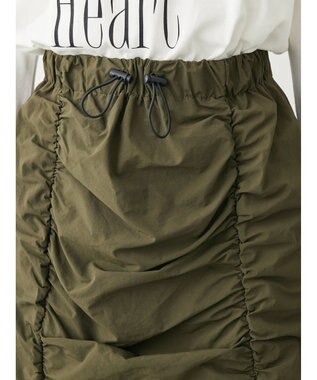Green Parks ・ＲＡＹ　ＣＡＳＳＩＮ　フロントギャザーナロースカート Khaki