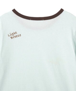 AMERICAN HOLIC ランダムロゴ刺繍リンガーTシャツ Mint