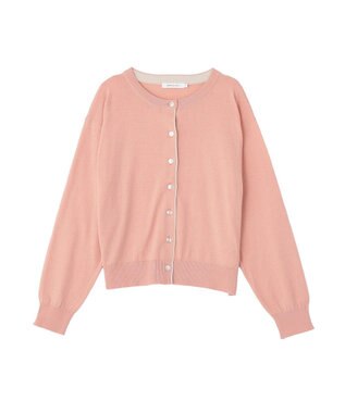 AMERICAN HOLIC 配色シアーカーディガン Pink
