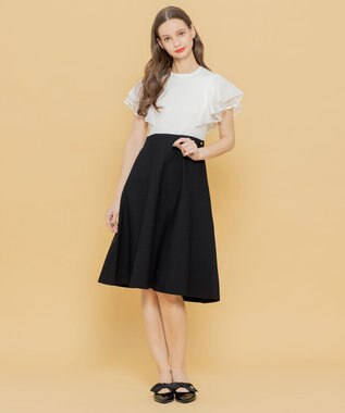 TOCCA 【洗える！】VOYAGE ニットドレス オフ×ブラック系