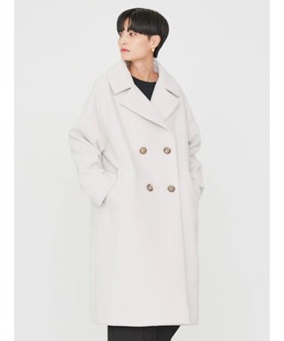 AMERICAN HOLIC 中空ＦＩＢＥＲドロップショルダーチェスターコート Light Gray