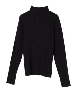 CRAFT STANDARD BOUTIQUE ウォッシャブルリブタートルニットプルオーバー Black