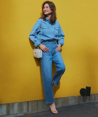 23区 【洗える】23区DENIM ライトダンガリー シャツ ライトインディゴ