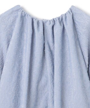 BEIGE， 【洗える】CROISETTE / ジャカードブラウス Sax