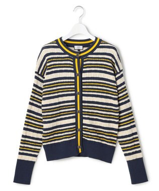 J.PRESS YORK STREET 【UNISEX】コットンボーダー ニットカーディガン