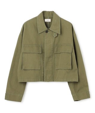 NAVE 【ReNAVE・セットアップ可/洗える】コットンリネンカルゼ ショートジャケット カーキ系