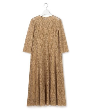 23区 S 【APPLAUDIR】ニュアンスフラワーレース ドレス キャメル系