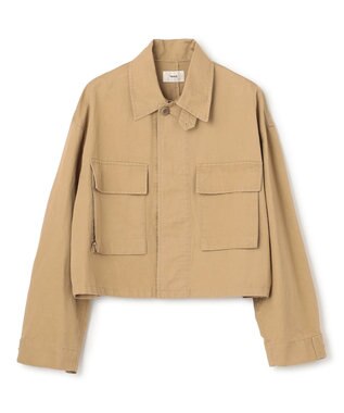 NAVE 【ReNAVE・セットアップ可/洗える】コットンリネンカルゼ ショートジャケット ベージュ系