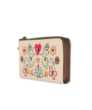 ANNA SUI ブルーム Lファスナー長財布 アイボリー