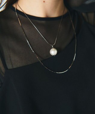 GRACE CONTINENTAL パールレイヤードネックレス シルバー