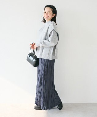 CRAFT STANDARD BOUTIQUE ワッシャープリーツスカート Charcoal Gray