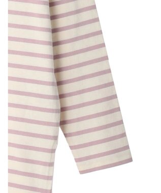 earth music&ecology バック釦ボーダーチュニック Pink