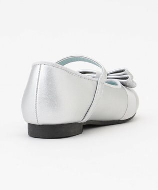 組曲 KIDS 【18-21㎝】かんたんストラップ バレエシューズ シルバー系