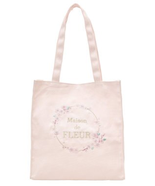 Maison de FLEUR sakura刺繍スクエアトートバッグ Pink