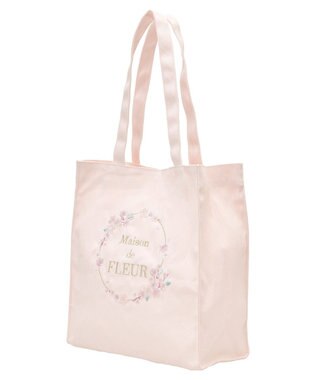 Maison de FLEUR sakura刺繍スクエアトートバッグ Pink