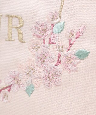 Maison de FLEUR sakura刺繍スクエアトートバッグ Pink