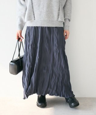CRAFT STANDARD BOUTIQUE ワッシャープリーツスカート Charcoal Gray