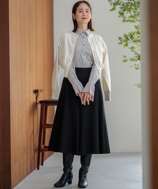 組曲 L 【WEB限定色あり】ELENA パールボタン ニットジャケット パールホワイト系