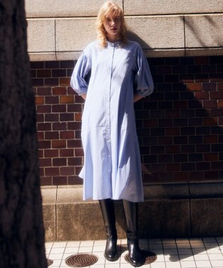 組曲 L コンパクトシャーティング ワンピース ブルー系1