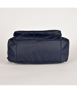 Y'SACCS リサイクルナイロン×カウレザー ラップリュック　Sサイズ ネイビー