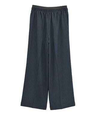 Green Parks ウエストレイヤードワイドパンツ Stripe Navy