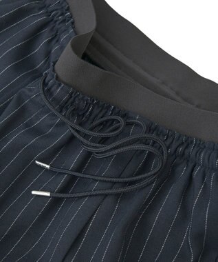 Green Parks ウエストレイヤードワイドパンツ Stripe Navy