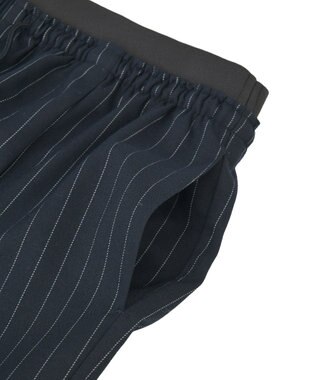 Green Parks ウエストレイヤードワイドパンツ Stripe Navy