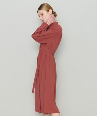 JOSEPH 【洗える】サテンジョーゼット　ドレス Clay