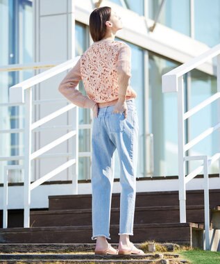 BEIGE， GARDENIA / クルーネックニット Peach