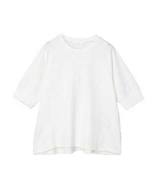 Green Parks ぽこぽこ７分袖カットプルオーバー Off White