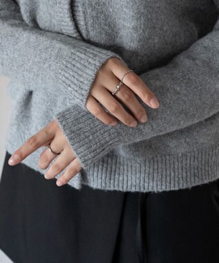 WEGO 【WEB限定/25年秋冬新作】別注USPOLO微起毛カーデ グレー