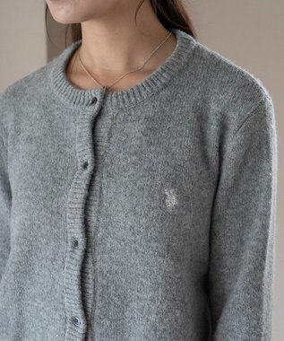 WEGO 【WEB限定/25年秋冬新作】別注USPOLO微起毛カーデ グレー