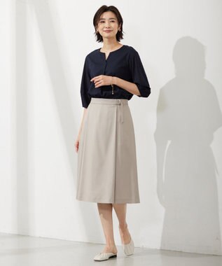 J.PRESS LADIES S 【セットアップ対応・洗える・UVケア・速乾】 OXIJEWELストレッチ スカート ベージュ系